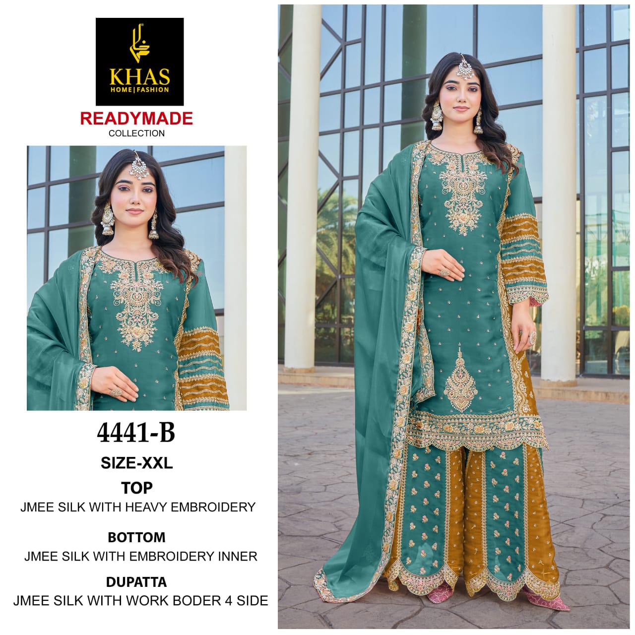 Khas 4441 Jimi Cho Silk Readymade Pakistani Suits Suppliers In India